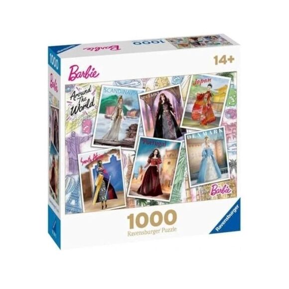Ravensburger Barbie Around the World 1000 pc Jigsaw Puzzle box slightly damaged - Picture 1 of 9